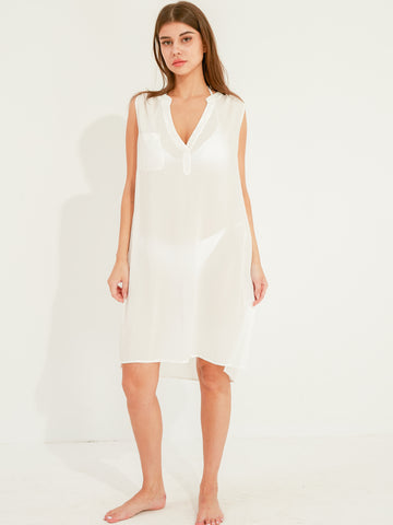 Sleeveless Tunic Beach Cover Up